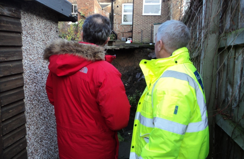 Julian Smith MP at Magdalen's Road Sinkhole