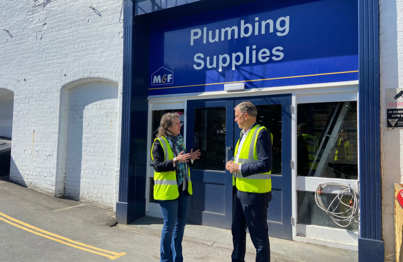 Julian with the Managing Director of Merritt & Fryers, Rachel Fryers