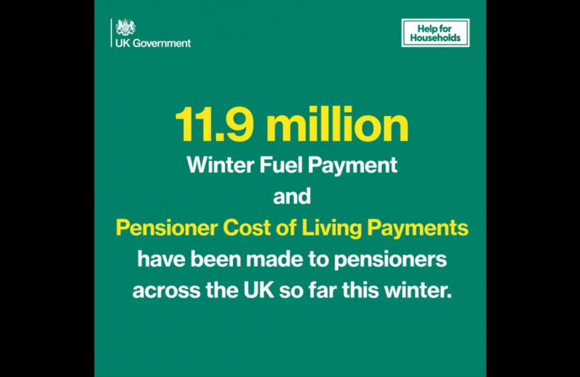 11.9 million cost of living payments made