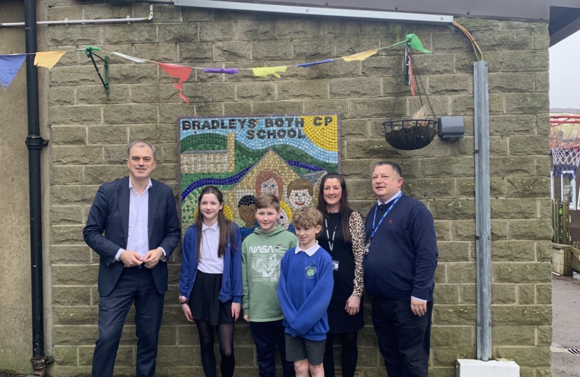 Julian visiting Bradleys Both Community Primary School