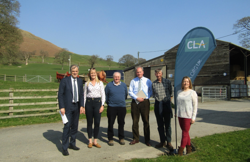 Julian meeting farmers in the constituency