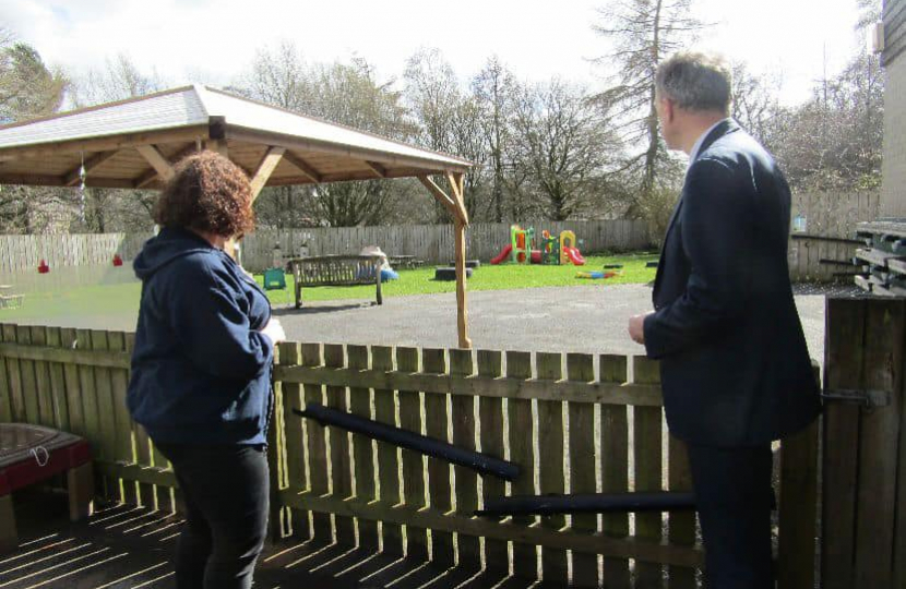 Julian visiting Freda's Nursery