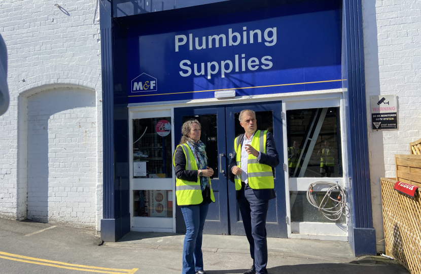 Julian Smith with Rachel Fryers, Managing Director of Merritt & Fryers