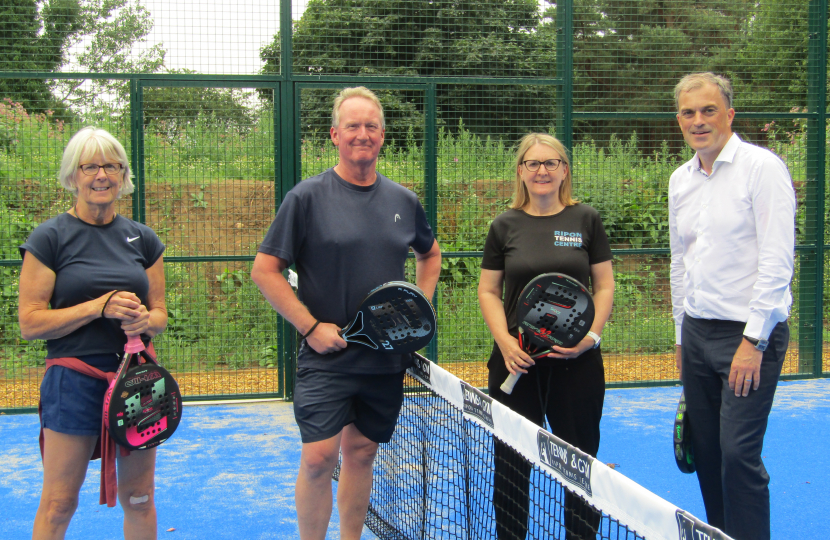 Julian visits Ripon Tennis Centre