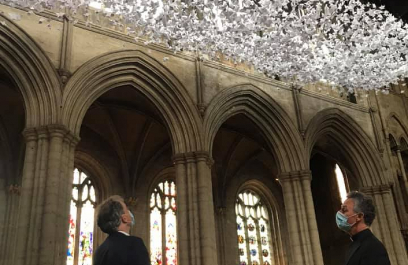 Julian visiting Ripon cathedral