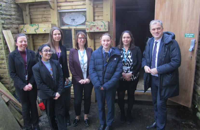 Julian visiting Skipton Girls' High School