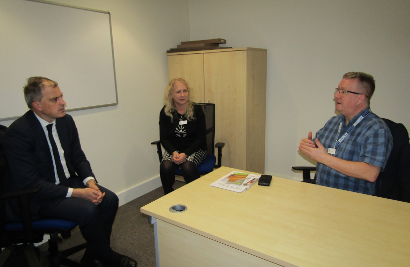 Julian visiting Skipton Jobcentre