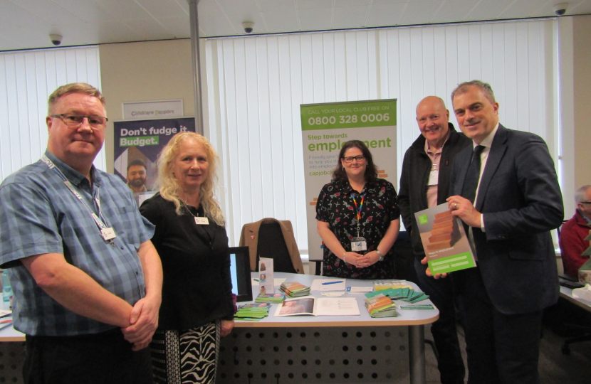 Julian visiting Skipton Jobcentre