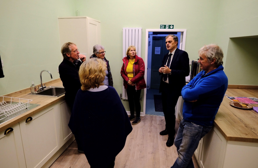 Julian visits village hall