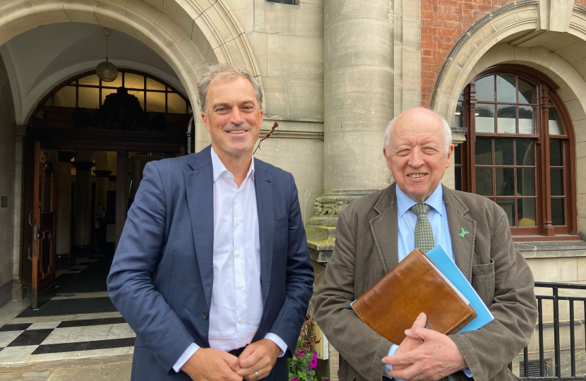 Julian with council Leader Cllr Carl Les