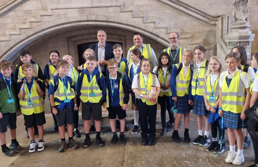 Julian with Kildwick CofE VC Primary School (group photo)