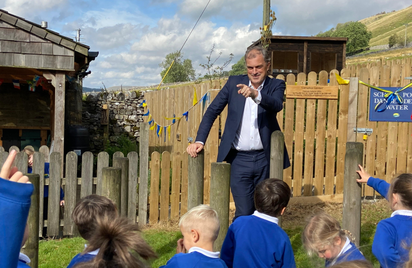 Julian taking questions from pupils