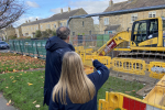 Julian Smith MP reviewing works with Yorkshire Water