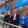 Julian Smith MP with Mary, Yorkshire Cancer Research’s Retail Area Manager (right) and Yorkshire Cancer Research data analysis team. 