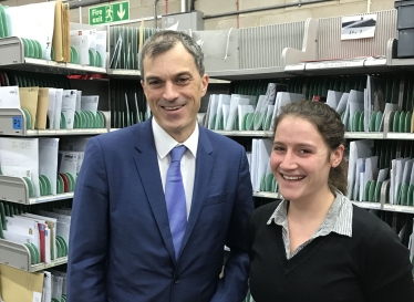 Julian Smith MP at Royal Mail Skipton