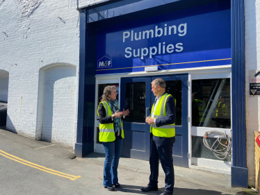 Julian with the Managing Director of Merritt & Fryers, Rachel Fryers