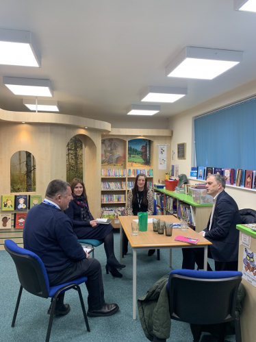 Julian visiting Bradleys Both Community Primary School