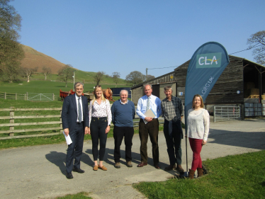 Julian meeting farmers in the constituency