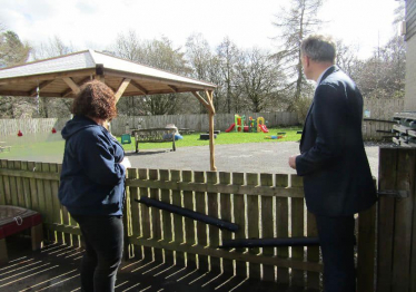 Julian visiting Freda's Nursery