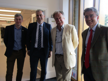 Julian with Cllr Simon Myers and officials from Historic England and North Yorkshire Council