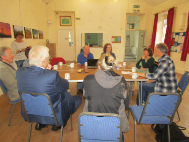 Julian meeting with members of the Burton in Burton in Londsdale community