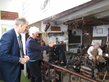 Julian at Nidderdale Museum with Sue Welch