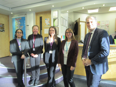 Julian visiting Skipton Girls' High School