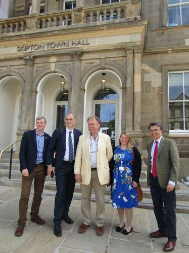 Julian pictured visiting Skipton Town Hall previously