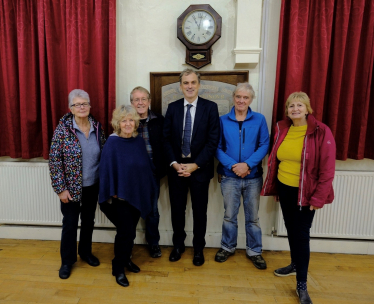 Julian visits village hall